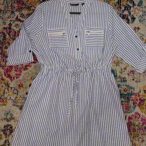 Casual Stripped 3/4 sleeve Dress XL